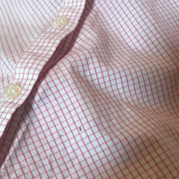 Pink check button down. - Picture 4 of 6